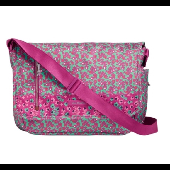 pink laptop messenger bag
